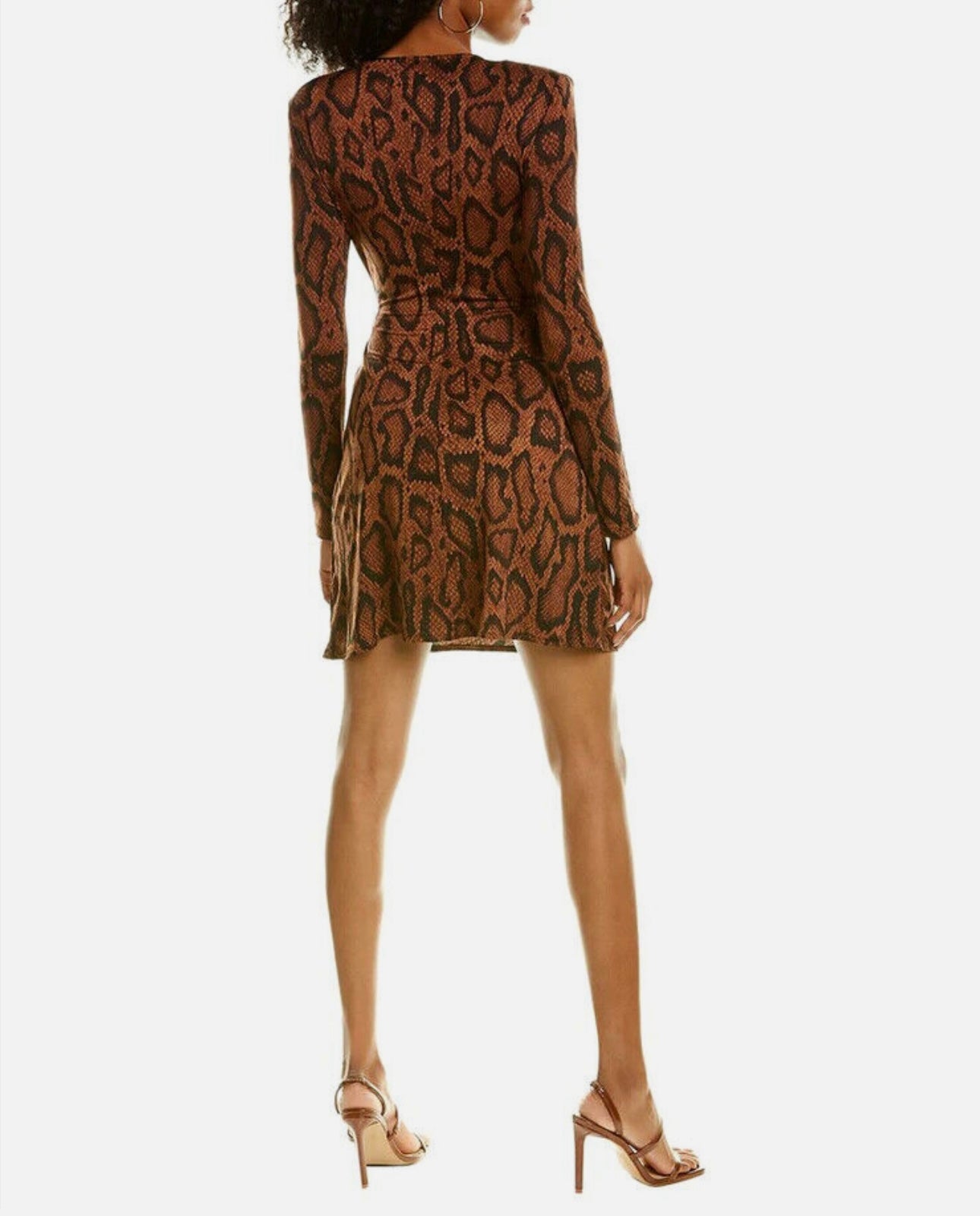 WEWOREWHAT - RUCHED O-RING SNAKESKIN MINI DRESS