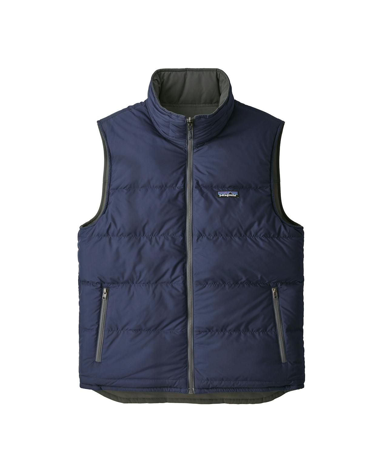 PATAGONIA MENS grey reversible puffer vest