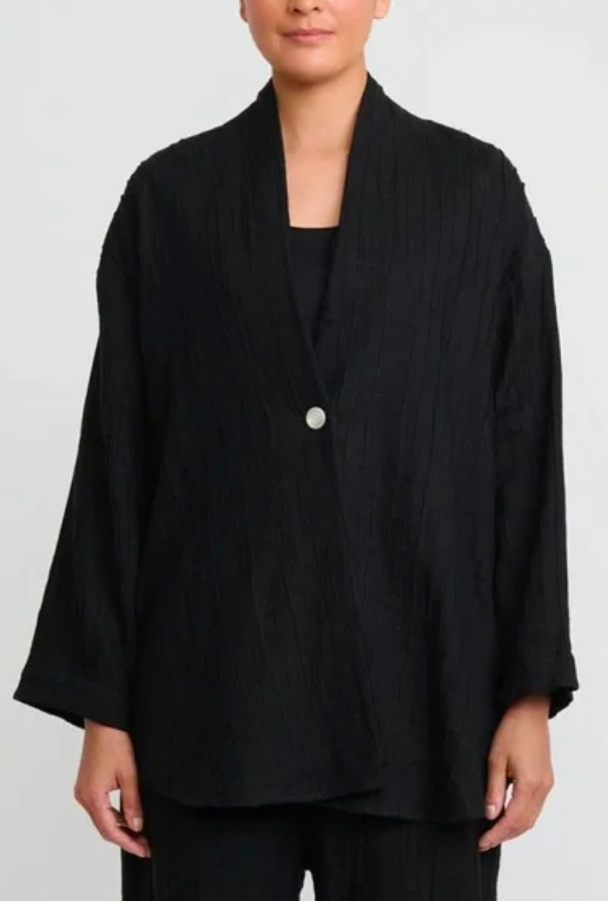 Lauren Manoogian Gauzy Shawl Jacket, Black