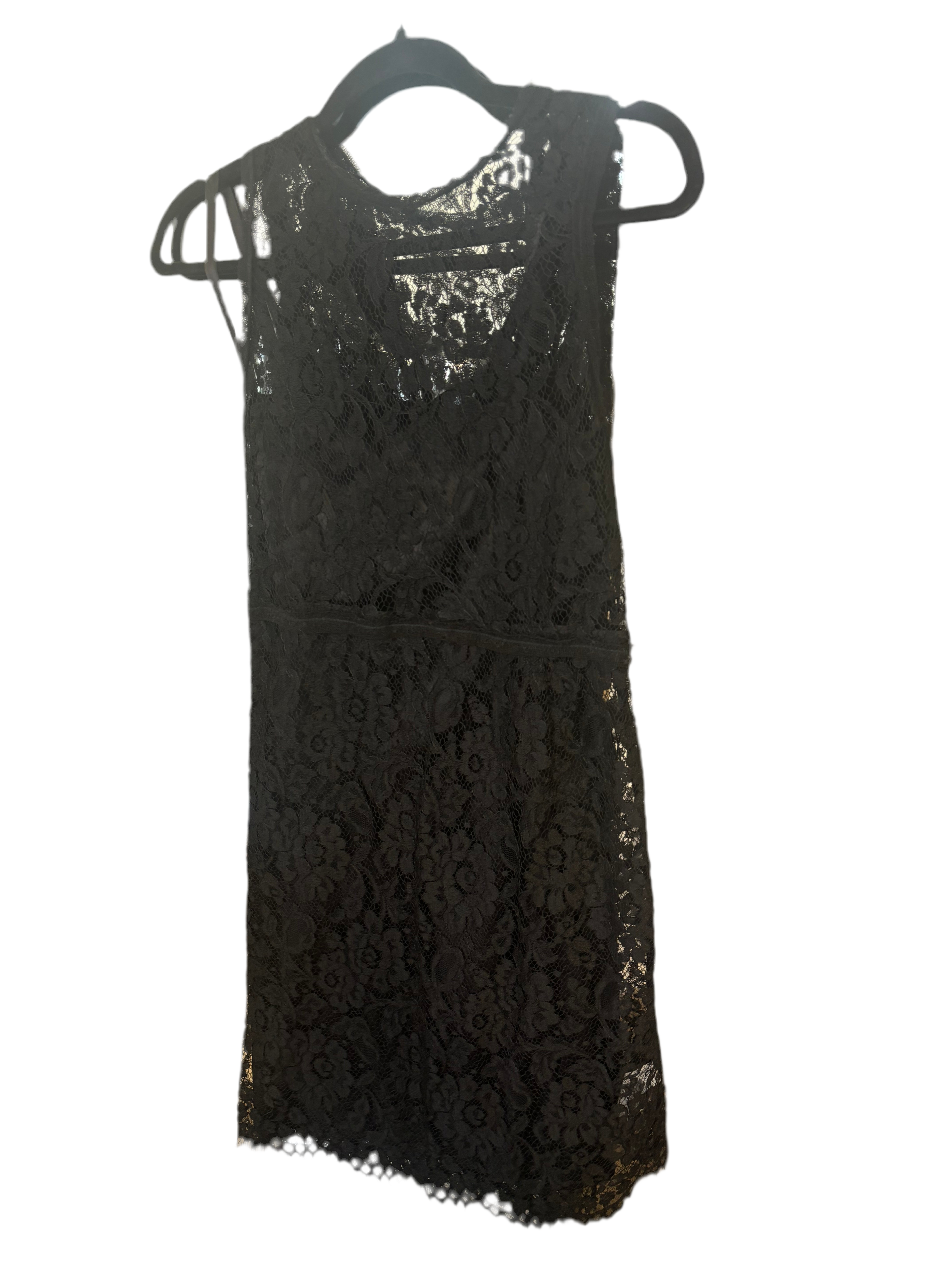 DOLCE & GABBANA black lace knee length dress NWT