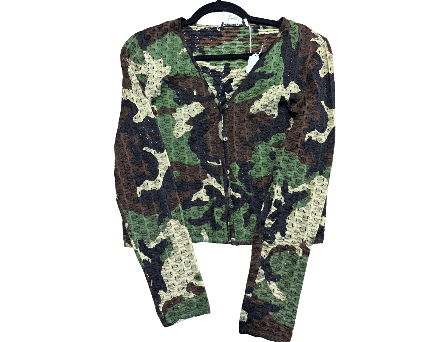 CHRISTIAN DIOR camo cardi