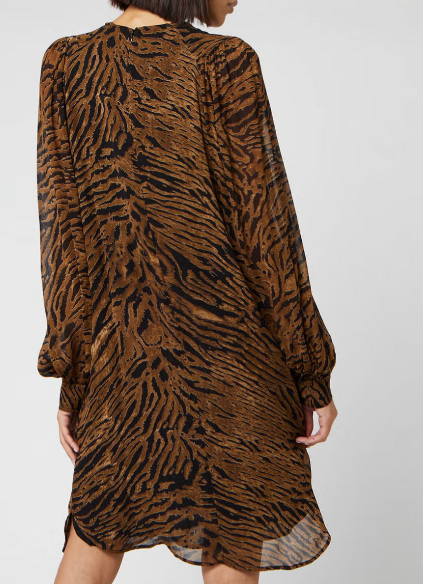 GANNI - PRINTED GEORGETT DRESS