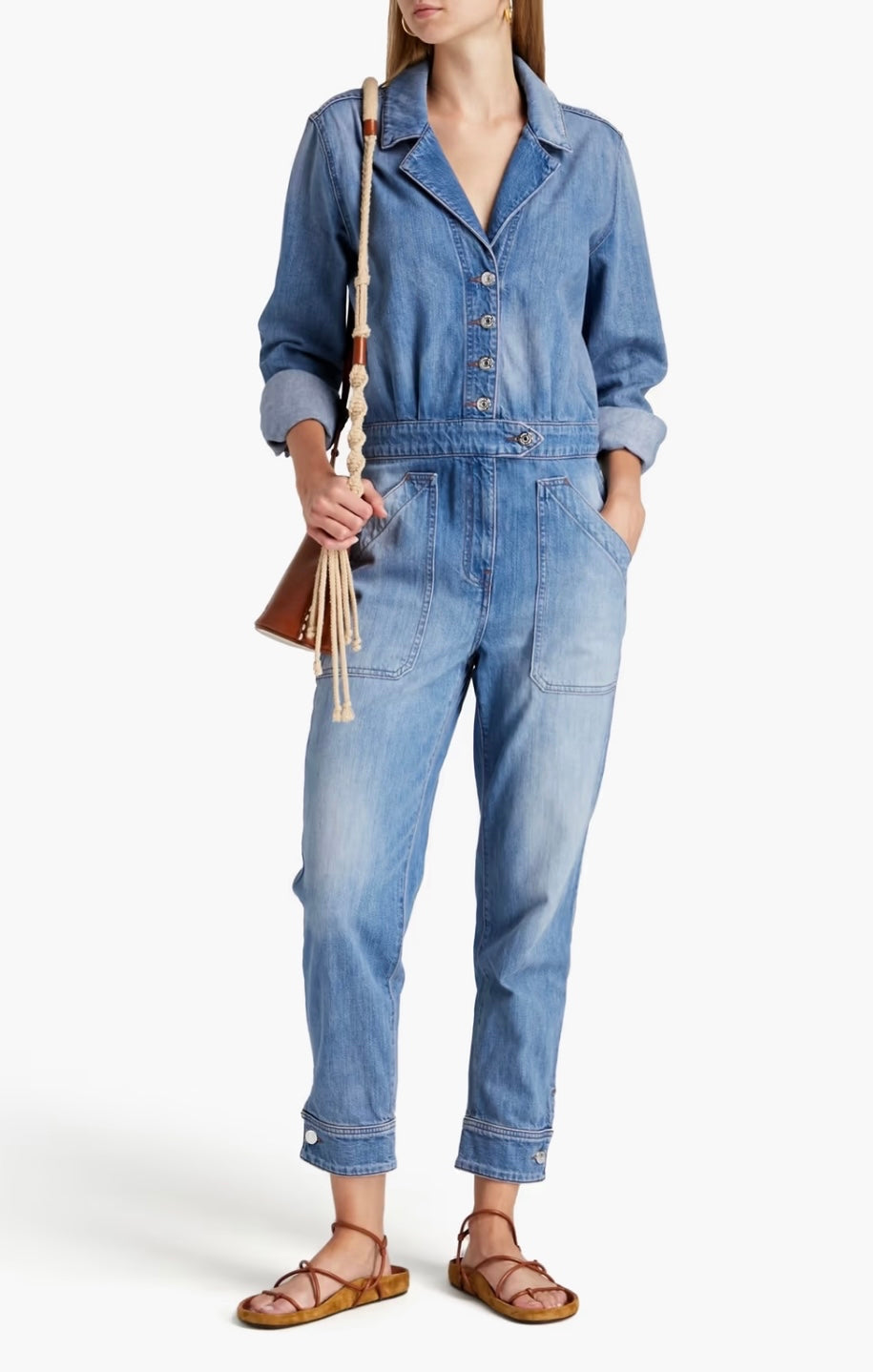 VERONICA BEARD
Oaklyn faded denim jumpsuit