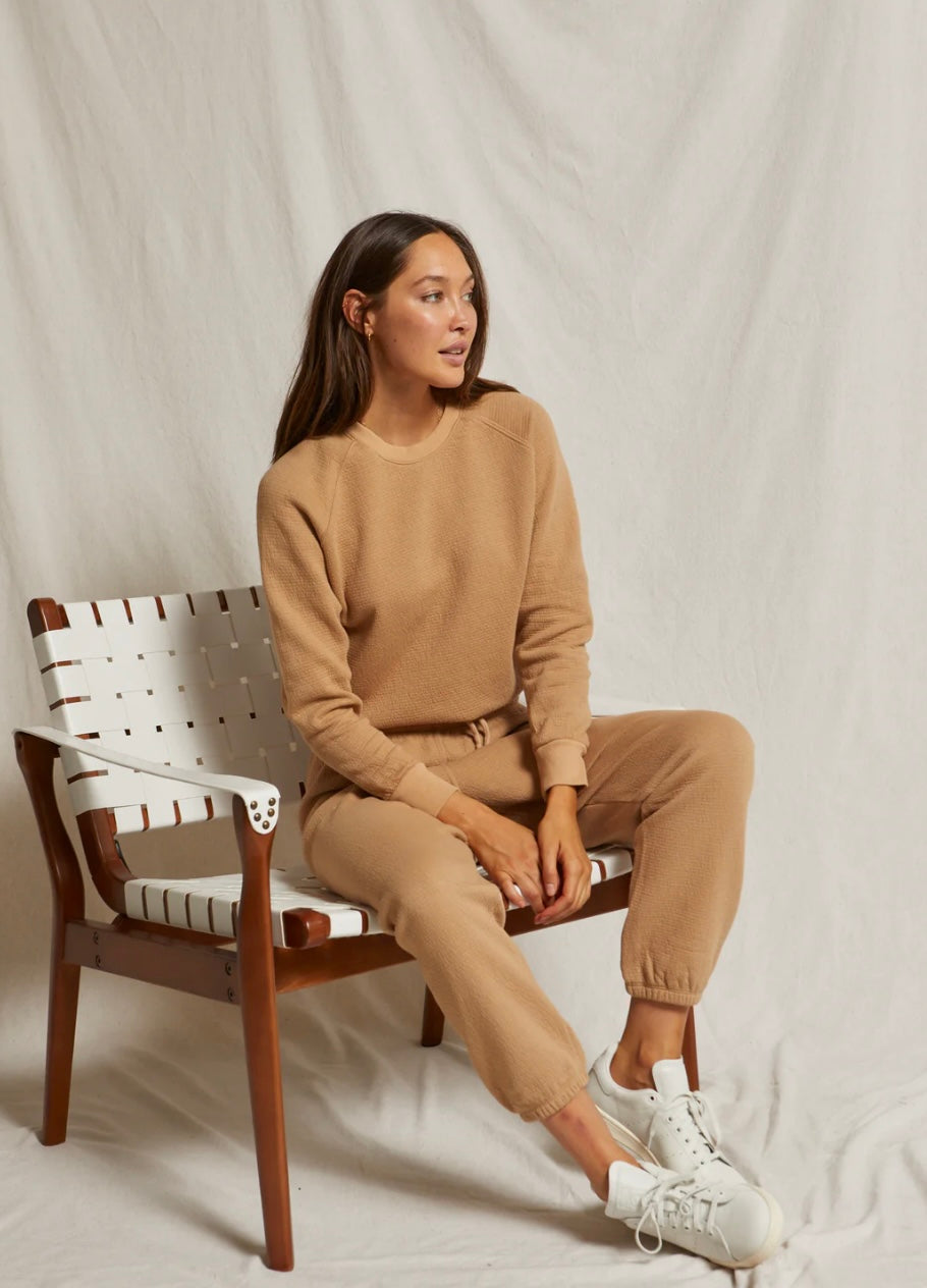 PERFECTWHITETEE - jones
cotton military thermal drawstring jogger & alman crewneck