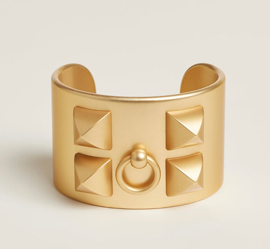 HERMES - Collier de Chien Aluminium Sunset cuff bracelet