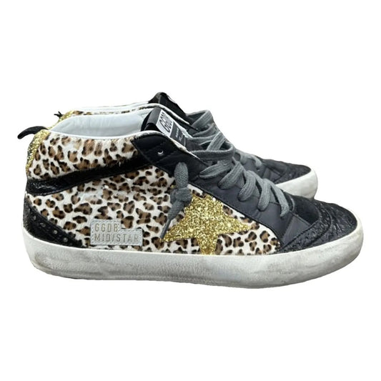 GOLDEN GOOSE cheetah mid star sneakers