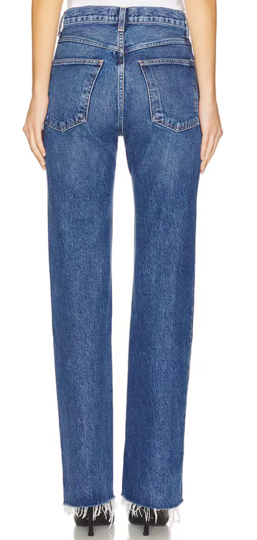 AGOLDE dark wash leena jeans
