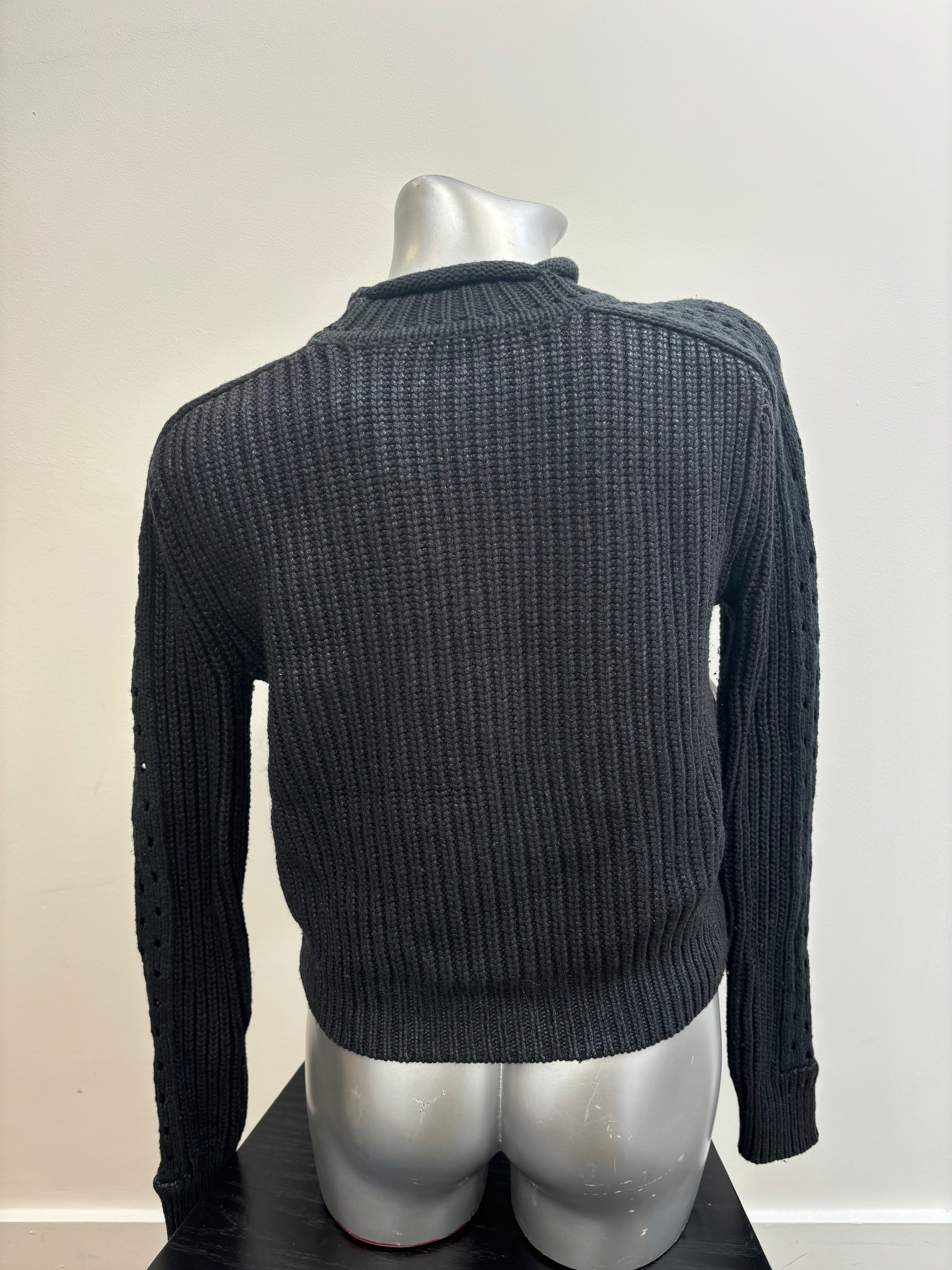 3:1 PHILLIP LIM blue sparkle crop knit