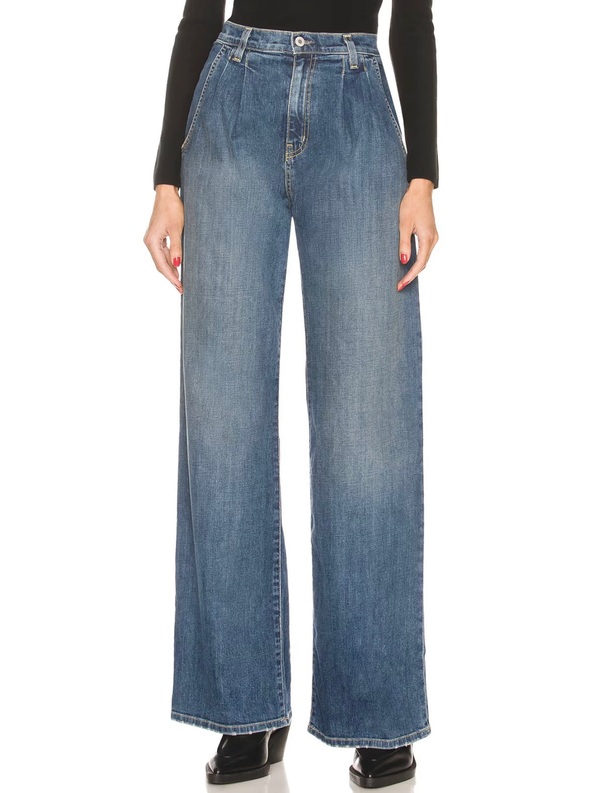 NILI LOTAN Flora Wide Leg Jeans