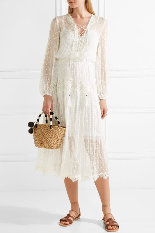 ZIMMERMANN ivory lace caftan