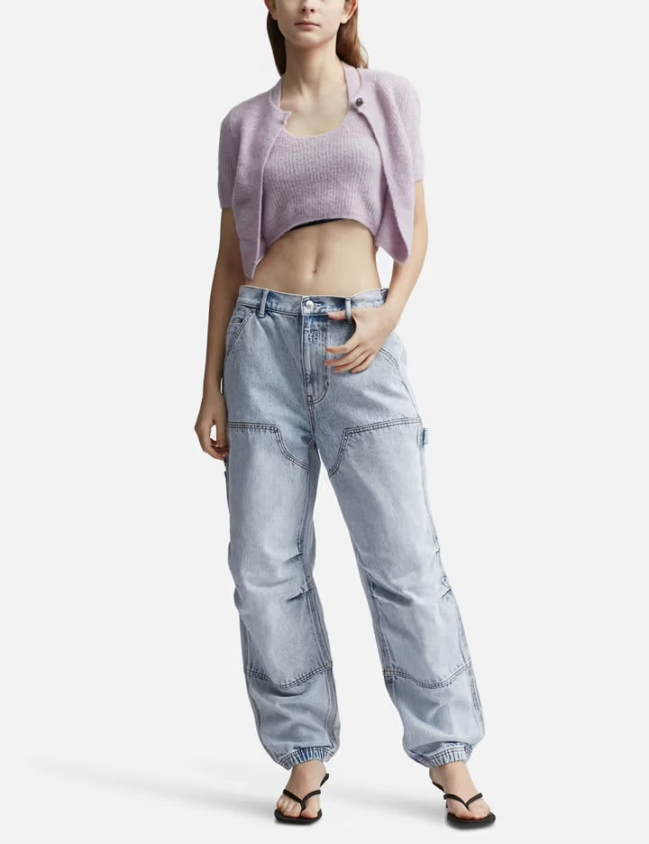 ALEXANDER WANG buckle light wash jeans