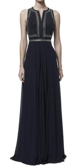 REBECCA TAYLOR black studded gown