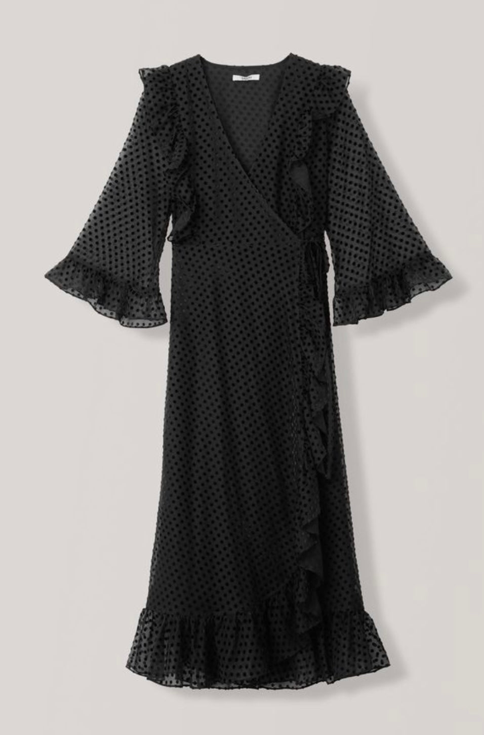 GANNI - Black Wrap Dress