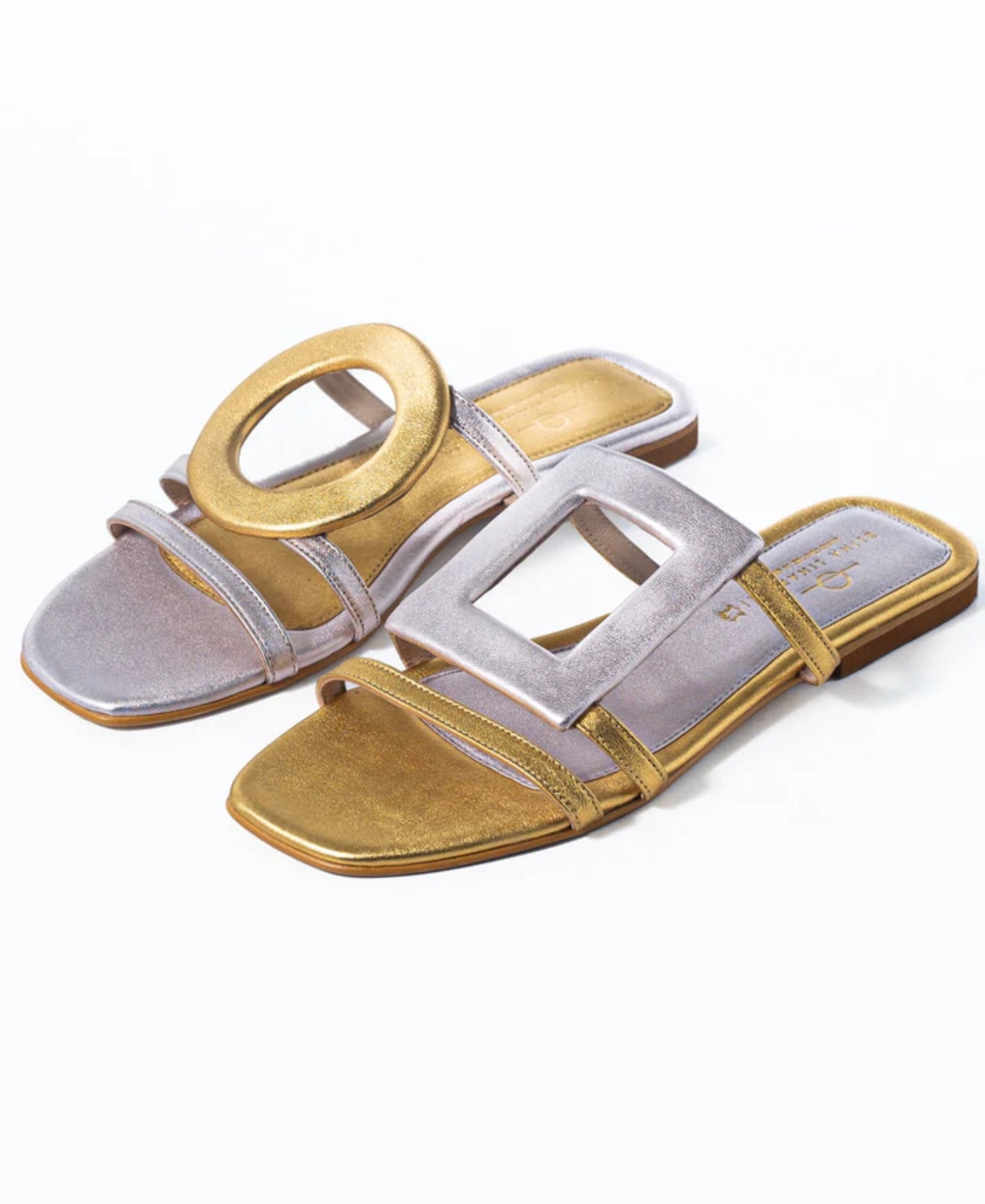 Elina Linardaki - SOLACE GOLD & SILVER sandals