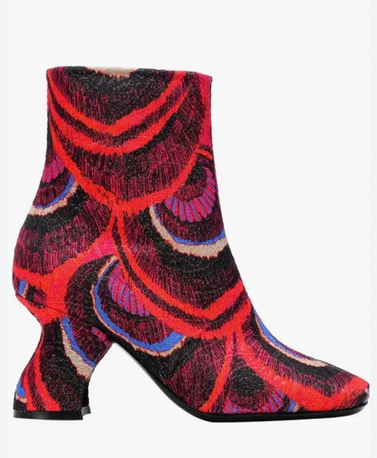 Dries Van Noten Jacquard Ankle Boots