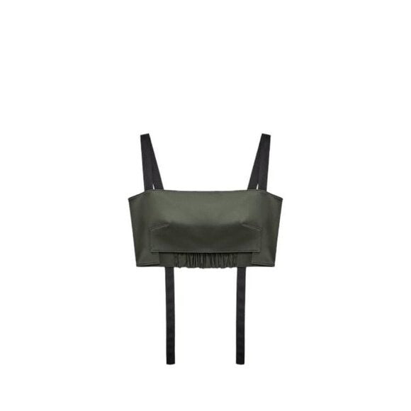 ZARA dark green crop top