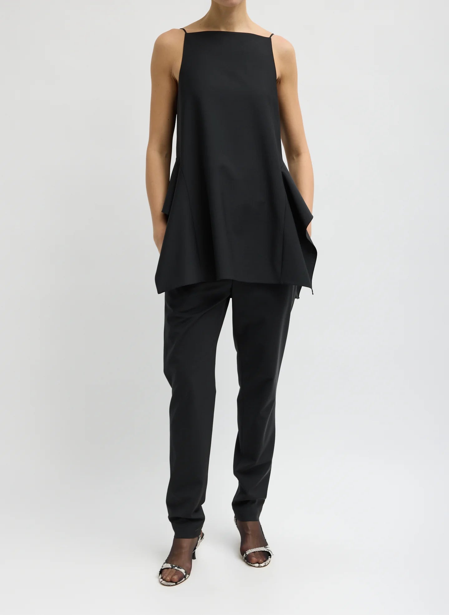 TIBI NWT black high neck flowy top