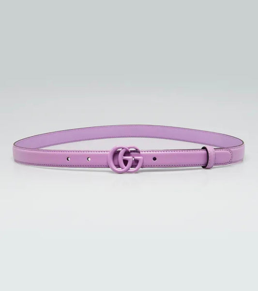 GUCCI
Purple Smooth Leather Double G Belt Size