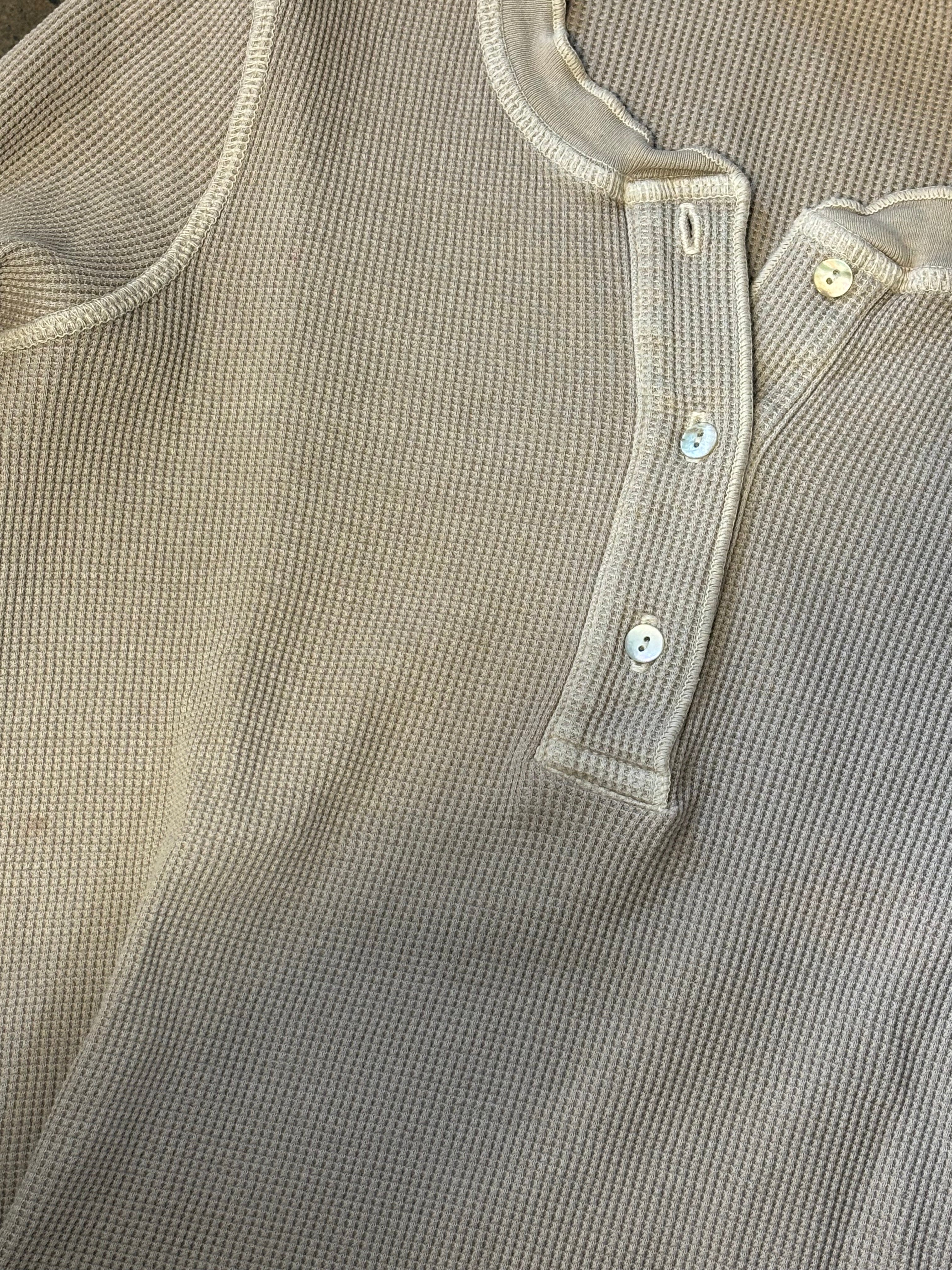 AMO Oat Waffle Henley Longsleeve Shirt