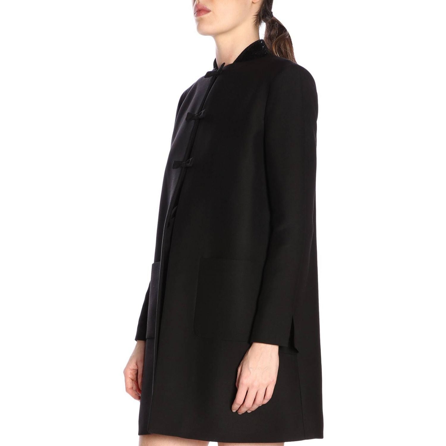 MIU MIU black blazer/jacket with bow detail