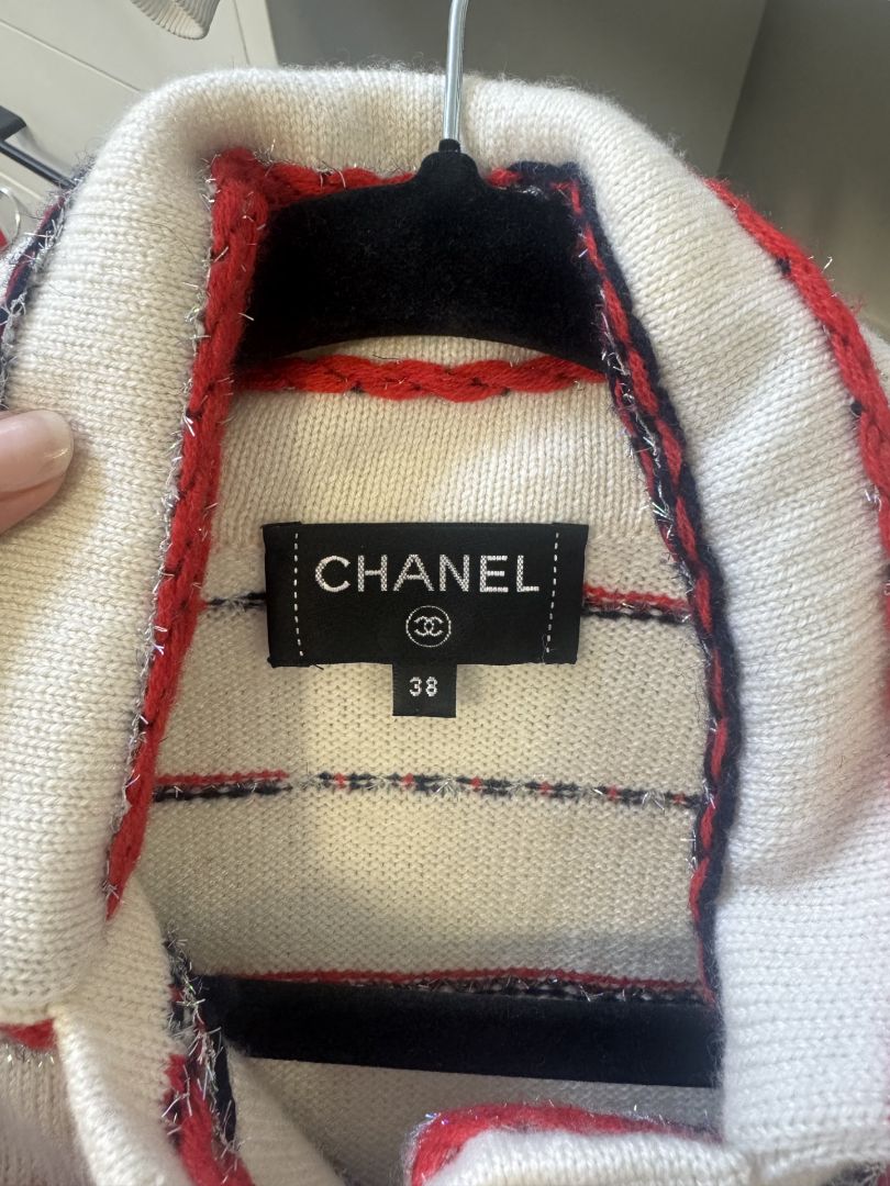CHANEL spring 2020 cashmere striped knit jacket