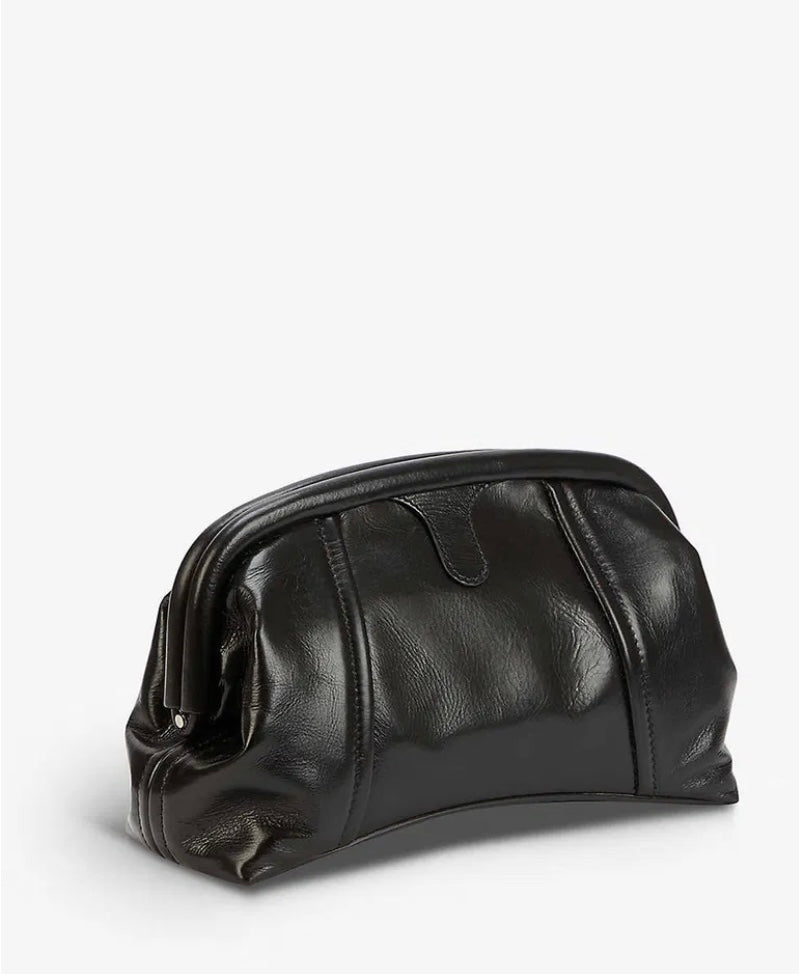 BALENCIAGA black hourglass clutch