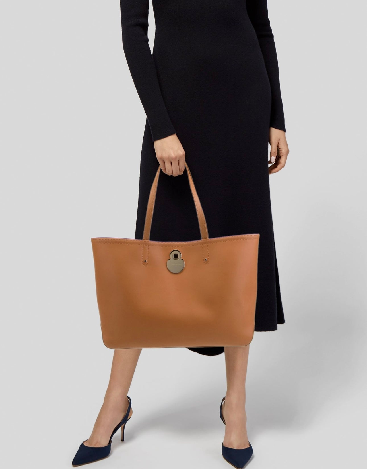 LONGCHAMP - Brown Leather Tote Bag