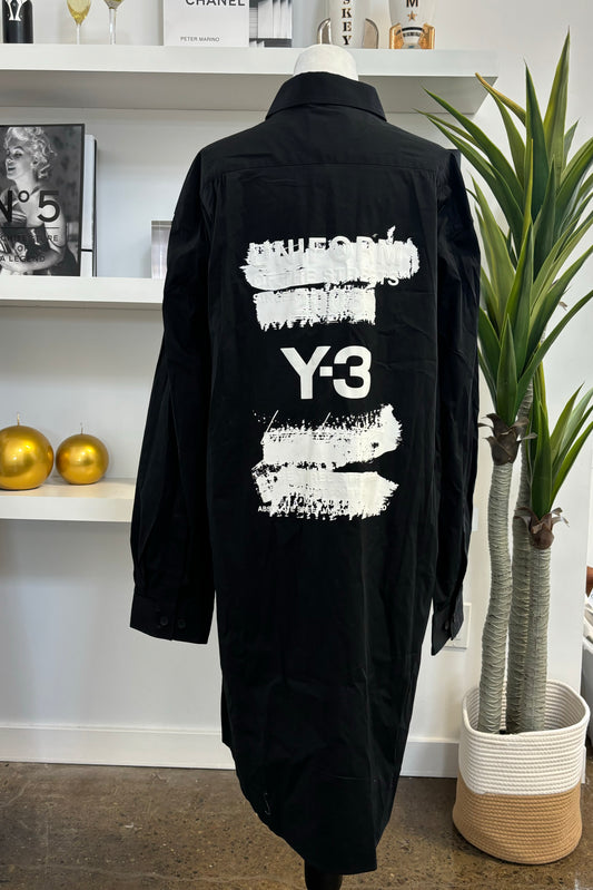 Y-3 Yohji Yamamoto Adidas Black Button Up