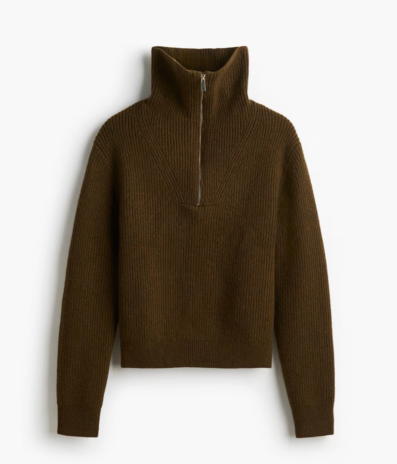H&M - Rib Knit Half-Zip Sweater