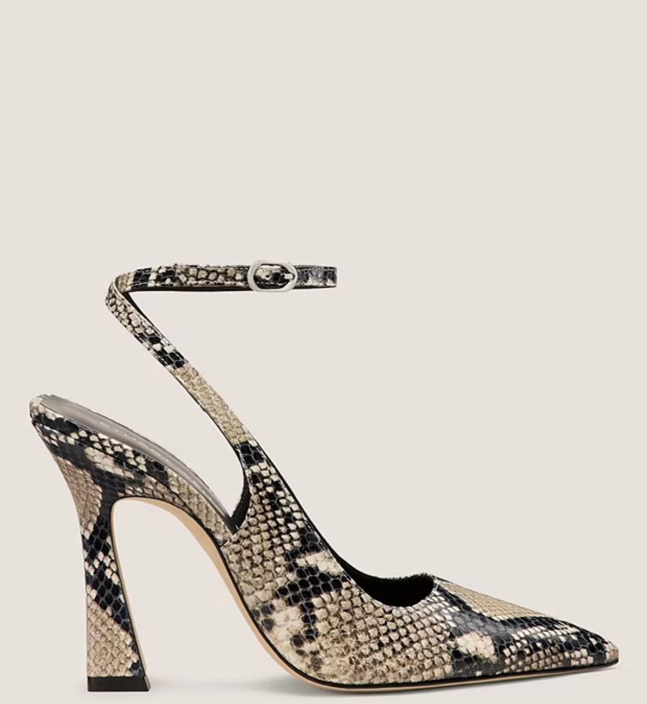 Stuart Weitzman Vinnie 100 Strap Pumps in Classic Snake