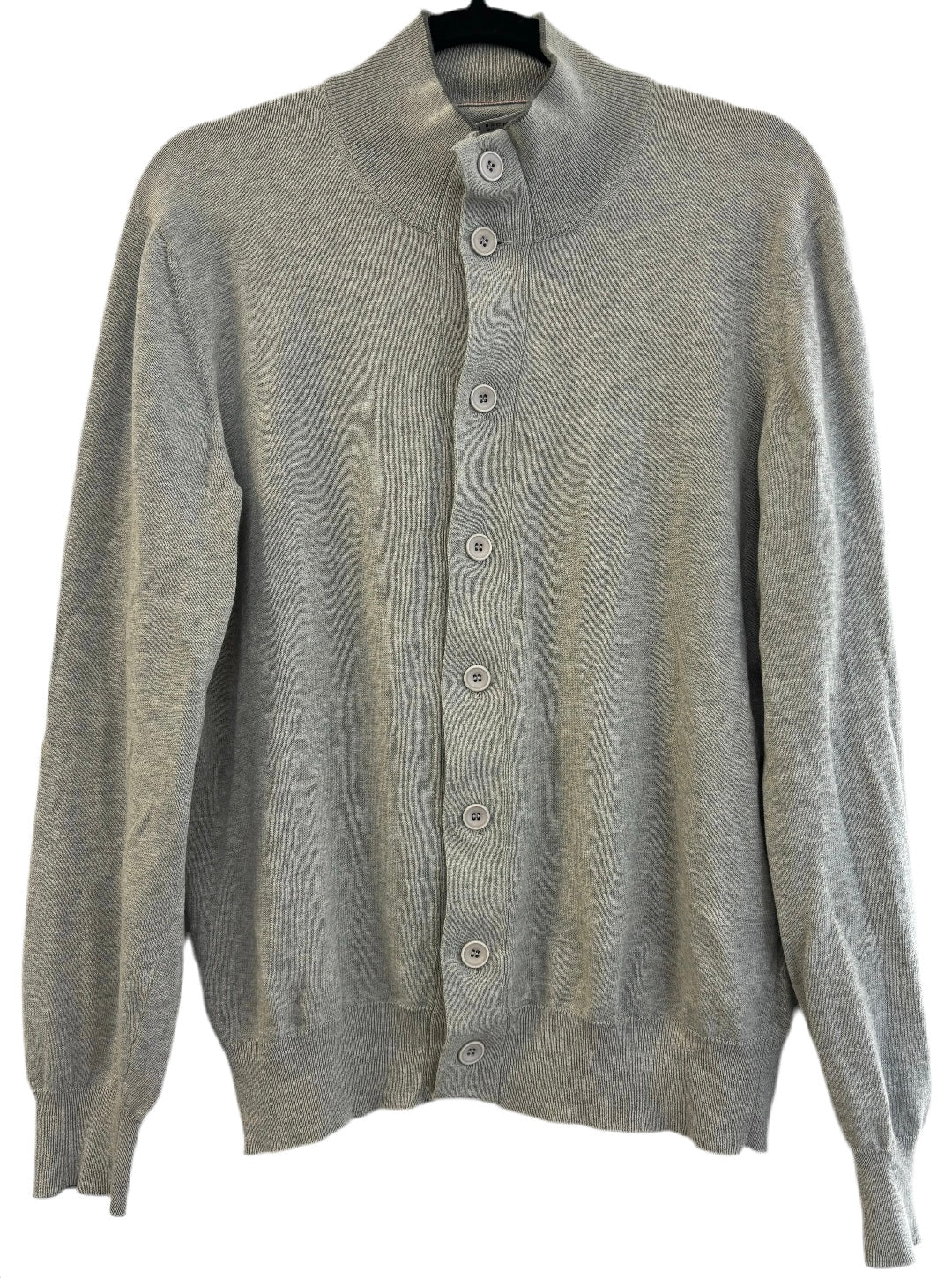 BRUNELLO CUCINELLI grey button up cardigan/long sleeve