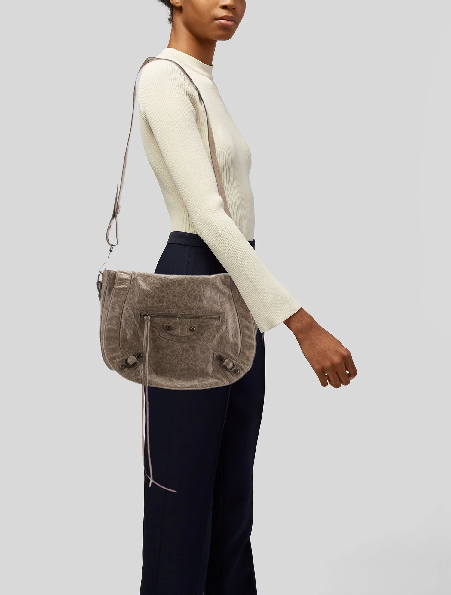 BALENCIAGA blue motocross classic day hobo