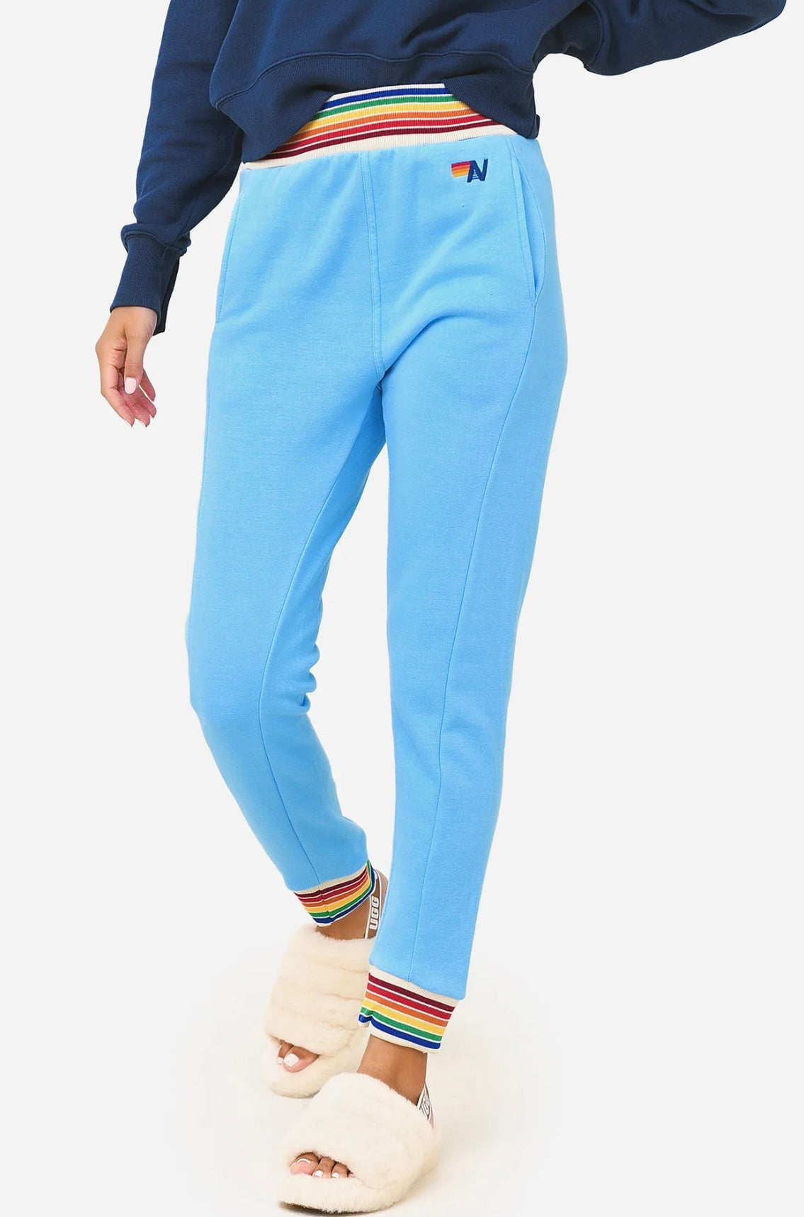 AVIATOR NATION
Women's Rainbow Rib Zip-Up & Sweatpant - SET