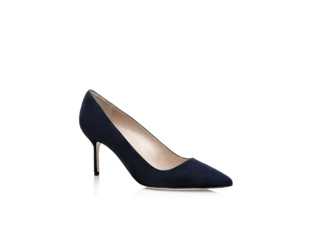 Manolo Blahnik - BB 70 navy Suede Pointed Toe Pumps