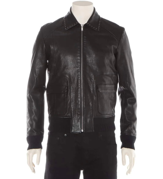 Saint Laurent Paris - Men’s 18SS Leather Jacket Stud Jacket