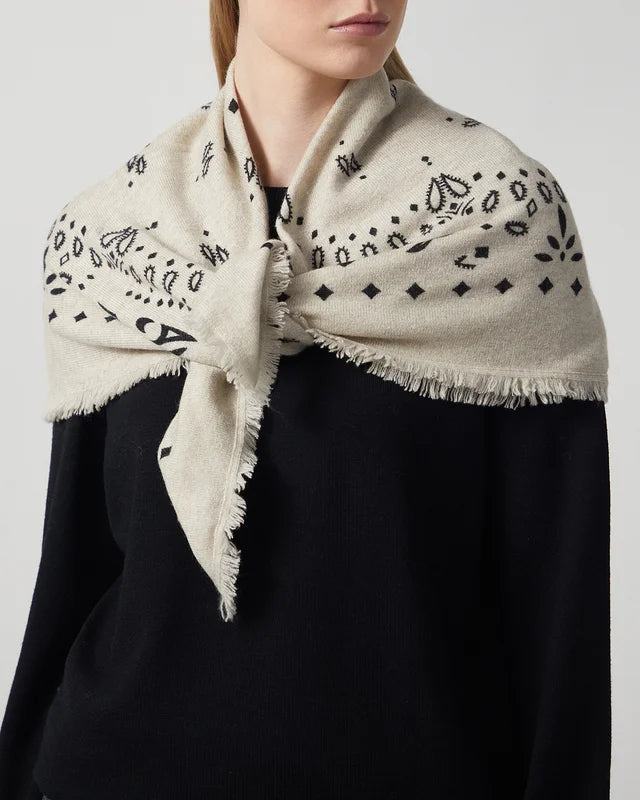 KUJTEN HACHIKO PAISLEY-PRINT CASHMERE SCARF