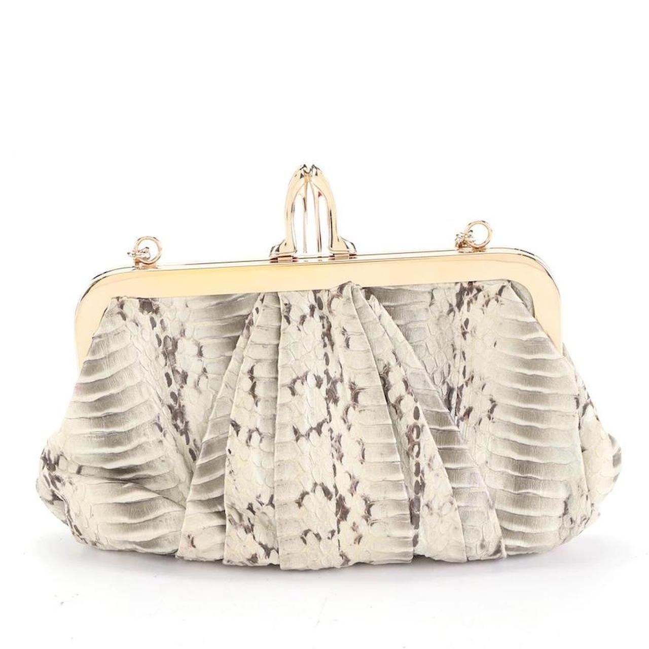 CHRISTIAN LOUBOUTIN python clutch