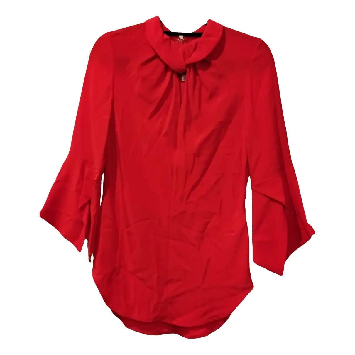 VICTORIA BECKHAM red silk blouse