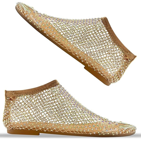 UNKNOWN BRAND mesh sparkling sandals