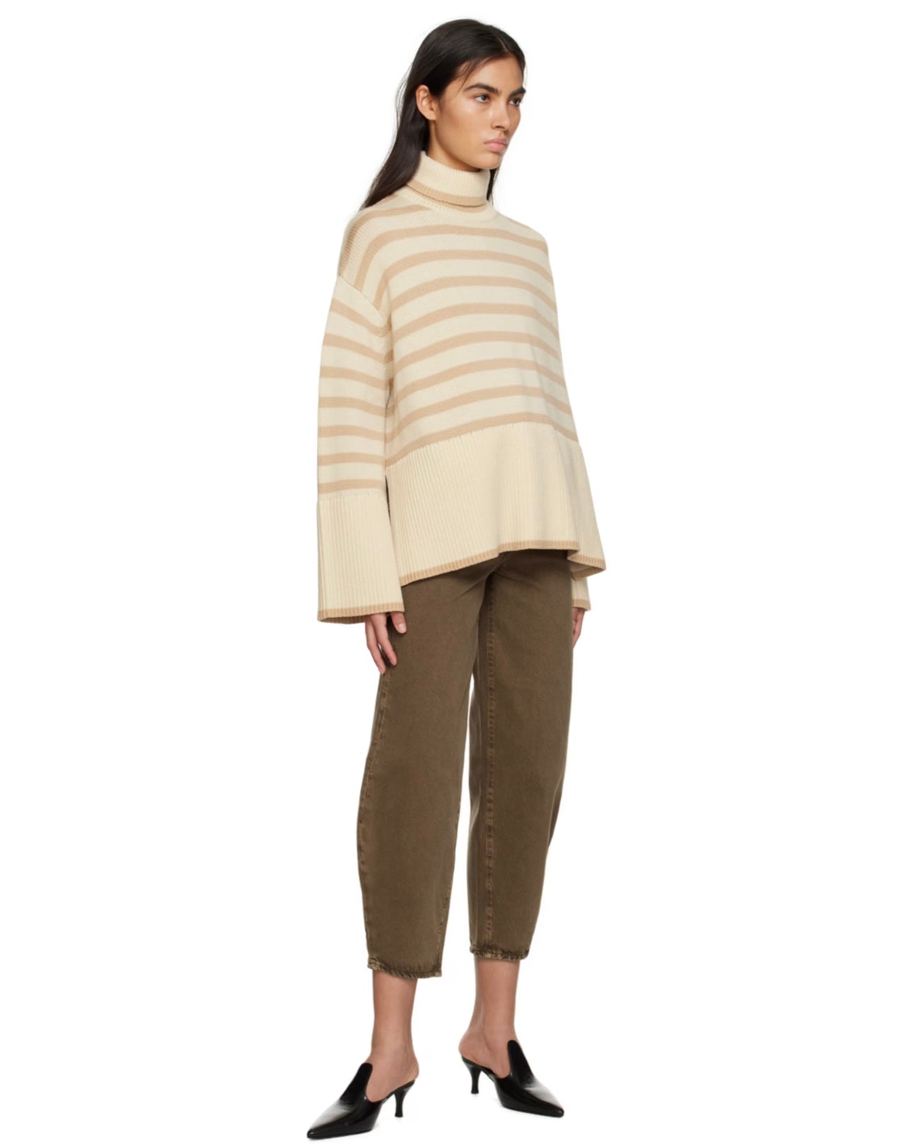 TOTEME
Beige Striped Turtleneck