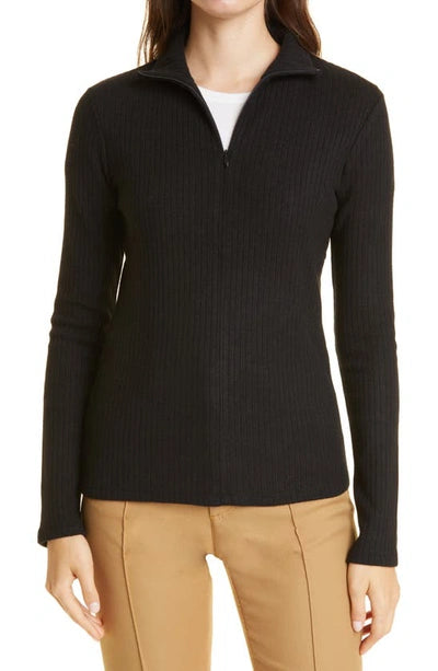 Vince Ribbed Quarter Zip Sweater