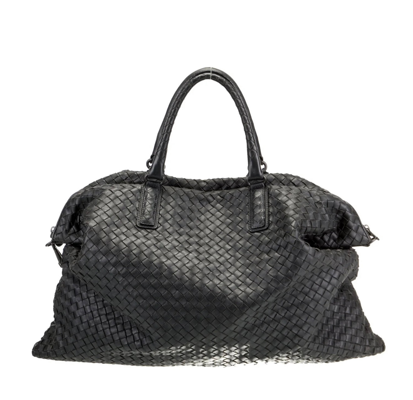 Bottega Veneta, Black Intrecciato Nappa Leather Tote