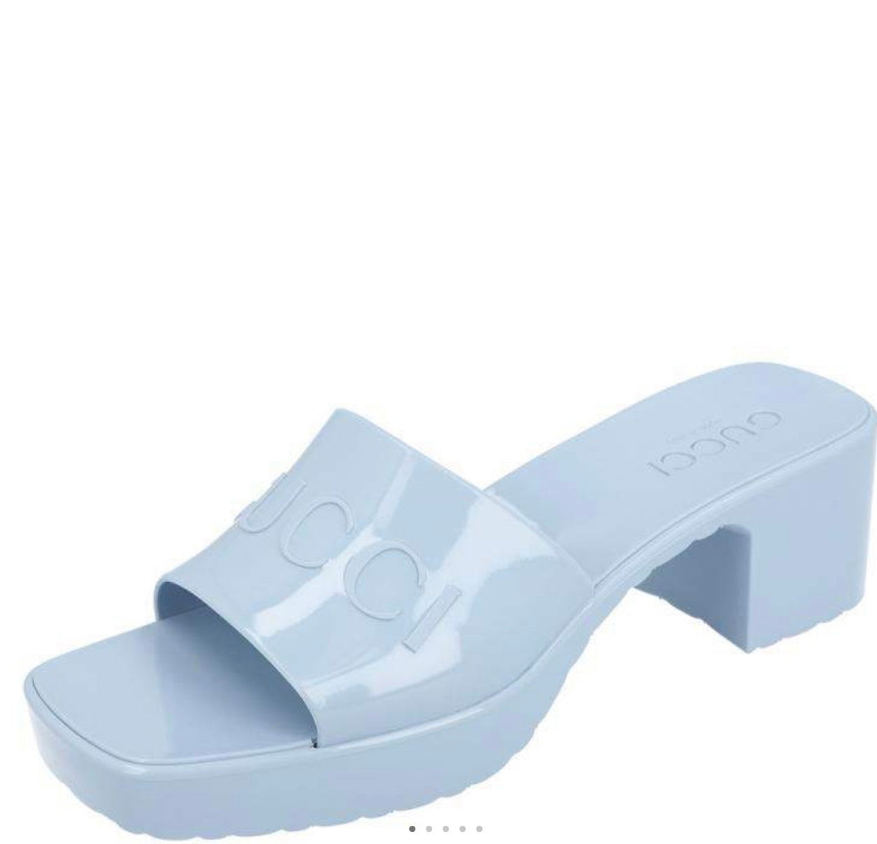 GUCCI - blue rubber slide