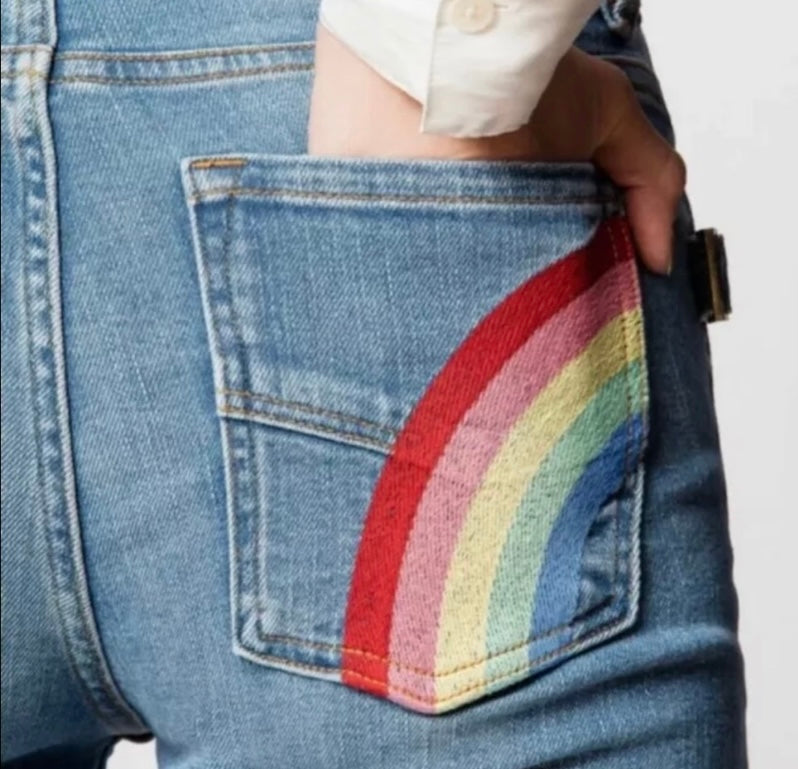 Zadig & Voltaire Skinny Jeans with Rainbow
