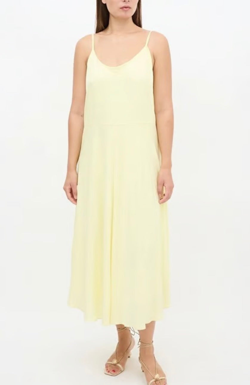 Vince yellow satin dress