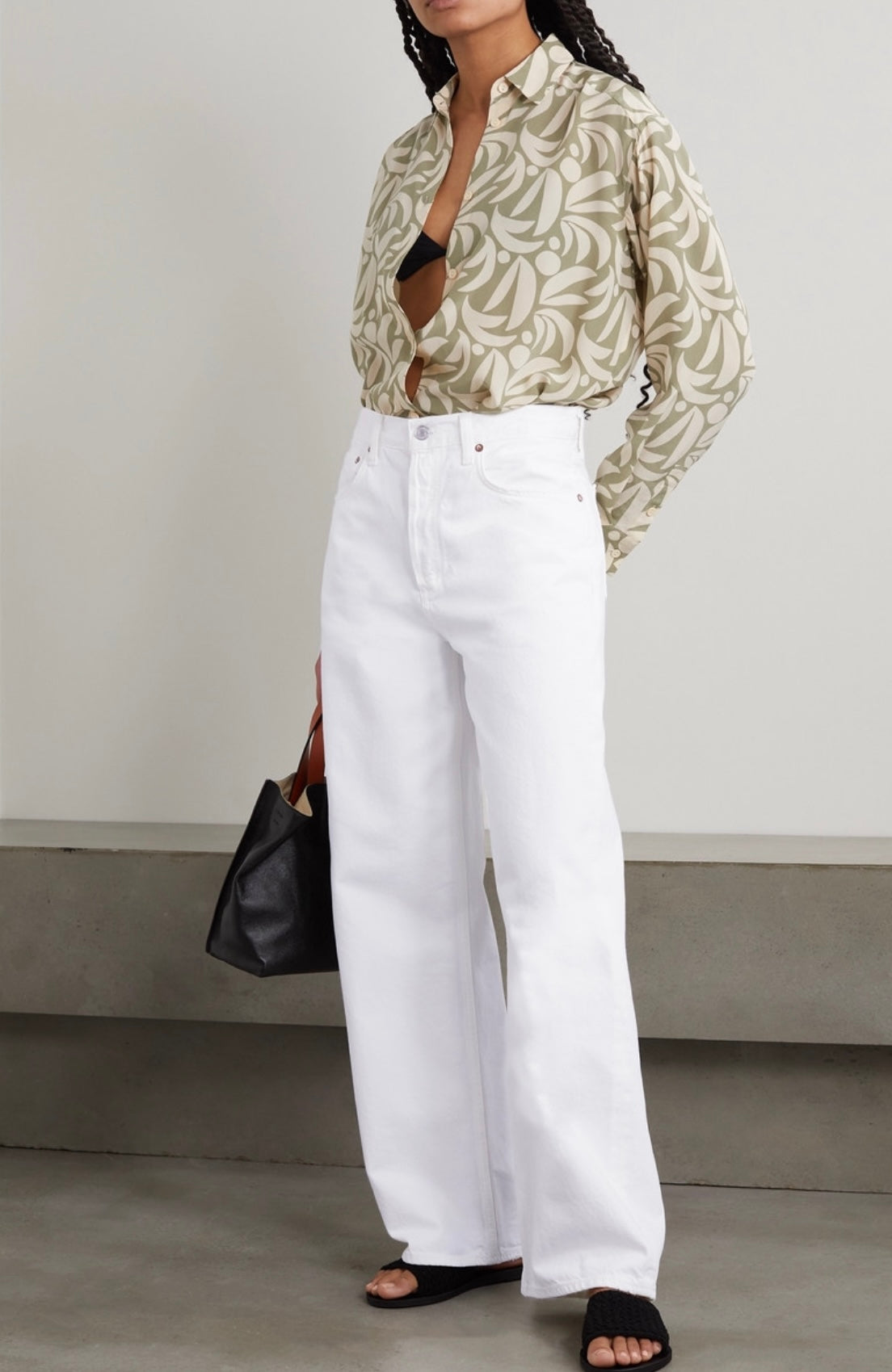 AGOLDE - LOW SLUNG BAGGY JEANS IN WHITE