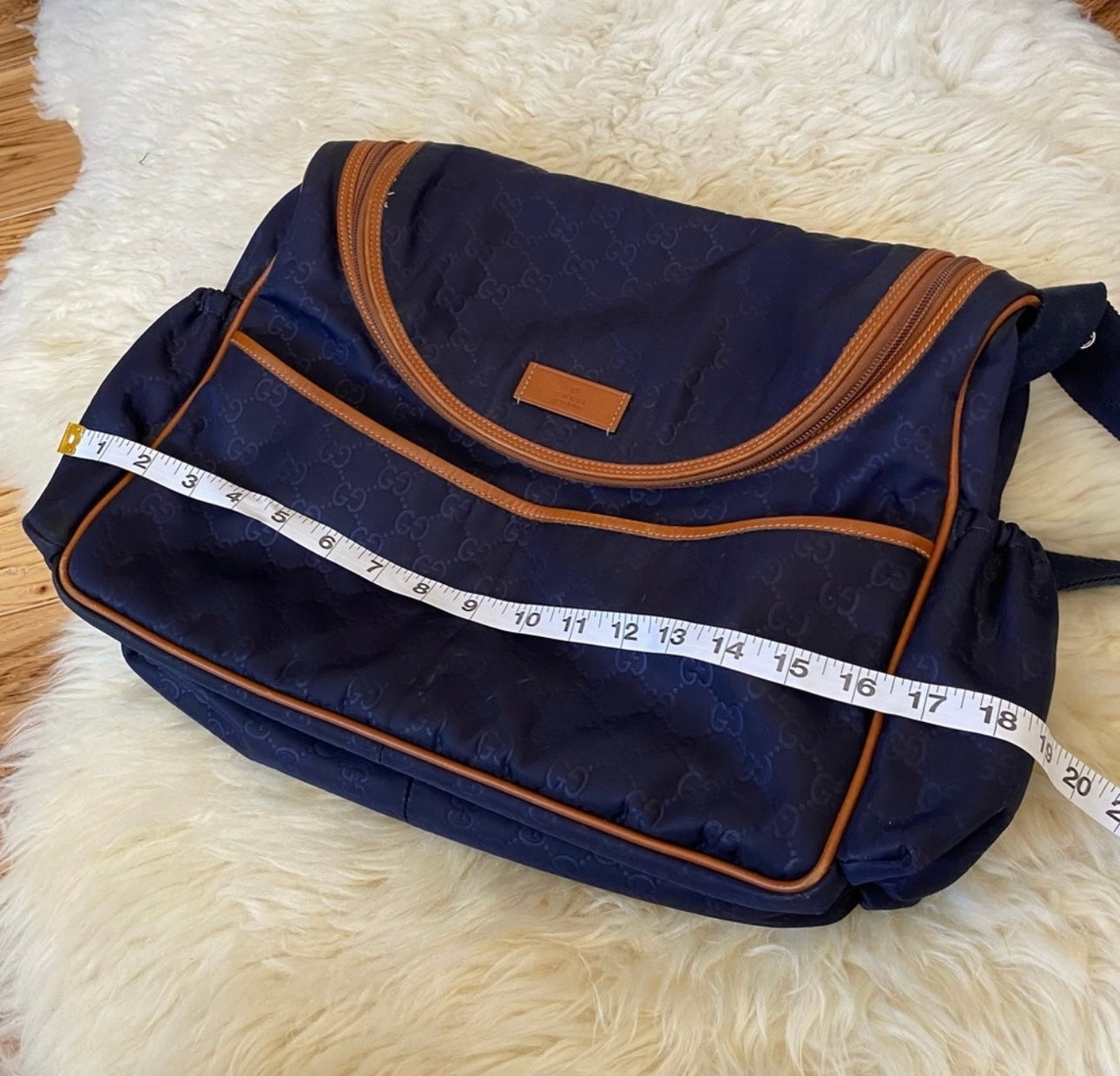 GUCCI - Guccissma Nylon Diaper Bag in Sheen Monogram