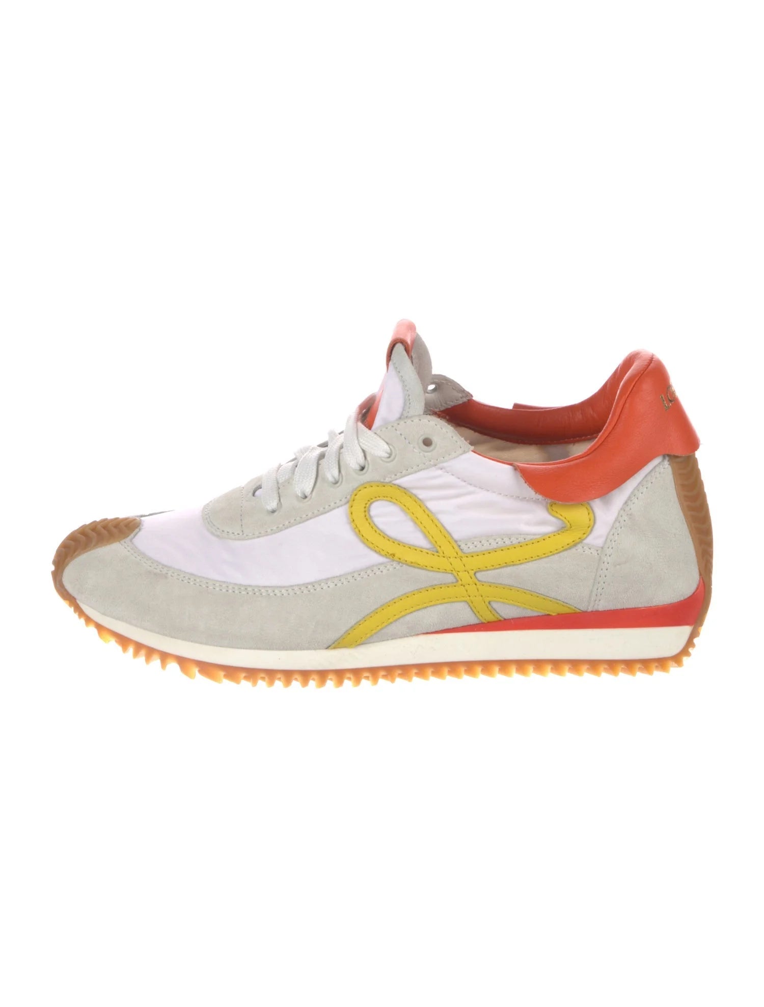 LOEWE sneakers, white with orange and yellow