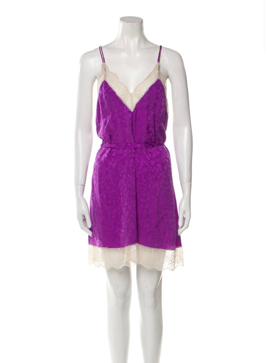 Zadig & Voltaire - Purple Satin Slip Dress