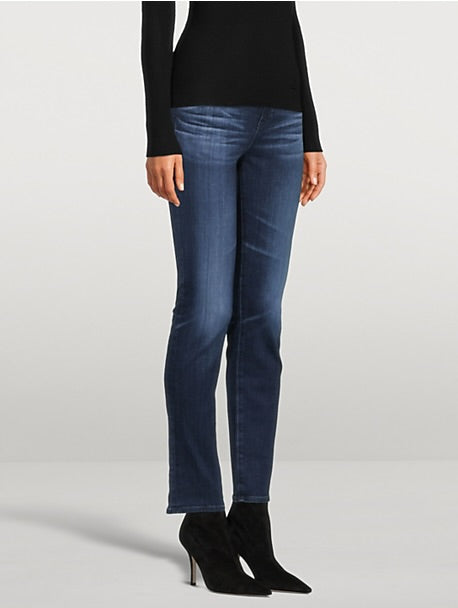 AG LOS ANGELES dark blue Mari high rise slim straight jeans NWT, shade Paza